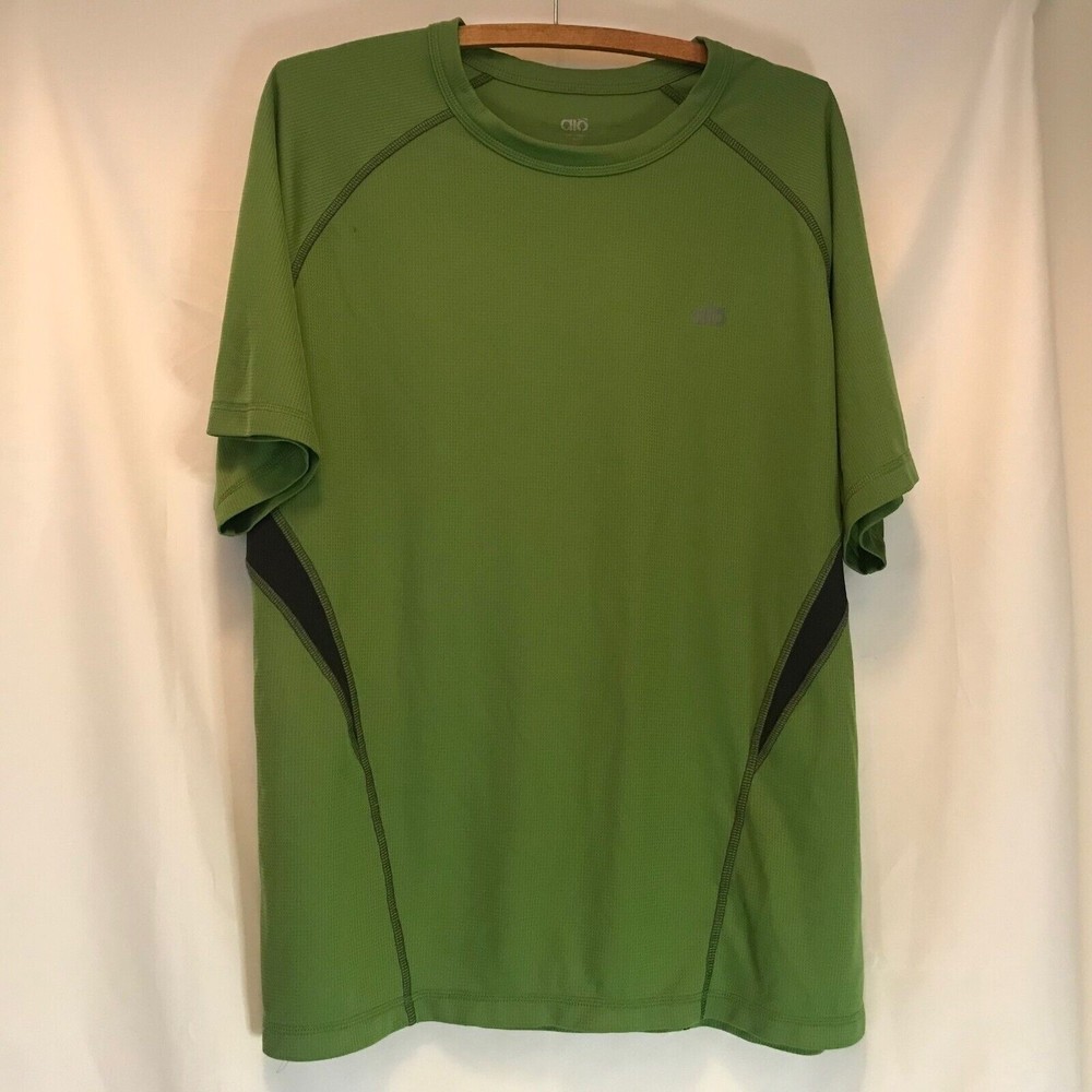 Alo Yoga Green with Black Contrast Workout Training Shirt Men's M